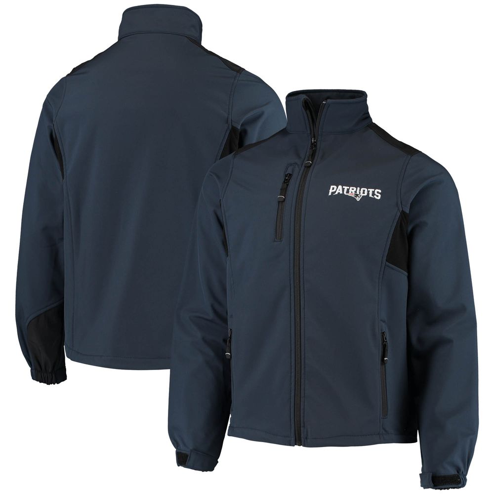 Men's Dunbrooke Navy New England Patriots Circle Softshell Fleece Full-Zip Jacket