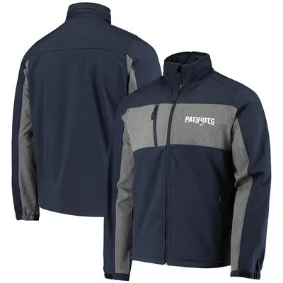 New England Patriots Dunbrooke Circle Zephyr Softshell Full-Zip Jacket - Navy