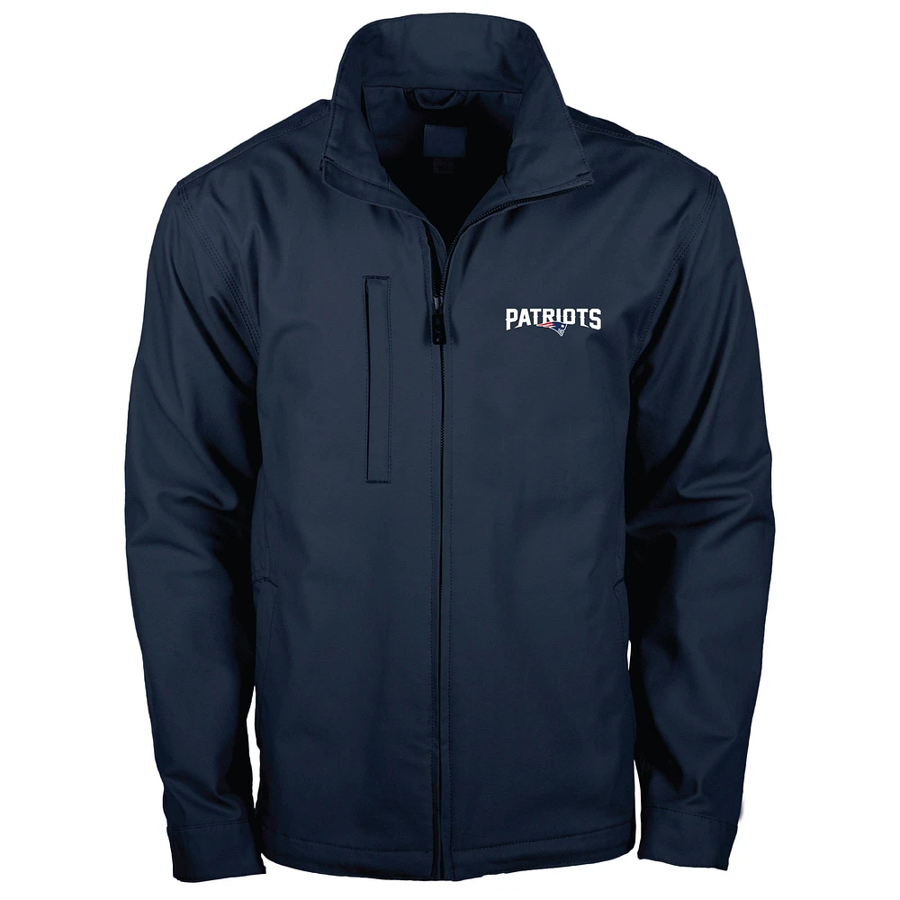 Dunbrooke Navy Patriots de la Nouvelle-Angleterre Journey Workwear Veste à glissière pleine longueur pour homme