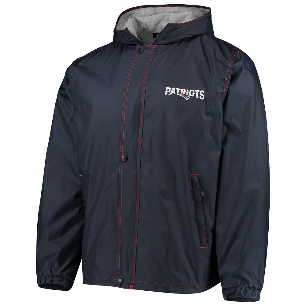 Veste à glissière intégrale Dunbrooke New England Patriots Logo Legacy Stadium pour homme