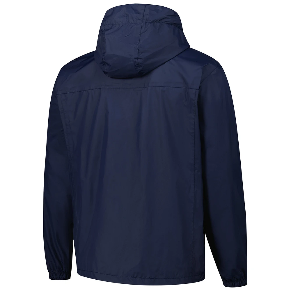 Veste à capuche zippée et imperméable Dunbrooke Navy New England Patriots Tropic pour homme