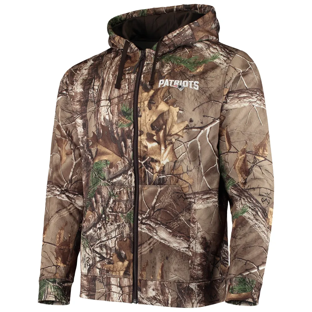 Men's Dunbrooke Realtree Camo New England Patriots Trophy Tech Fleece Full-Zip Hoodie