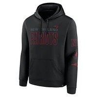 Sweat à capuche noir New England Patriots Blackout pour homme Fanatics