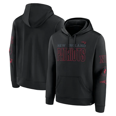 Sweat à capuche noir New England Patriots Blackout pour homme Fanatics