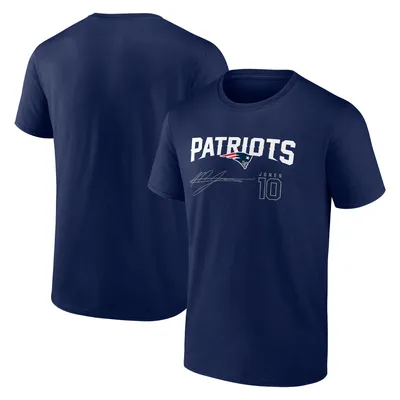 Mac Jones New England Patriots Fanatics Branded Name & Number Team T-Shirt - Navy