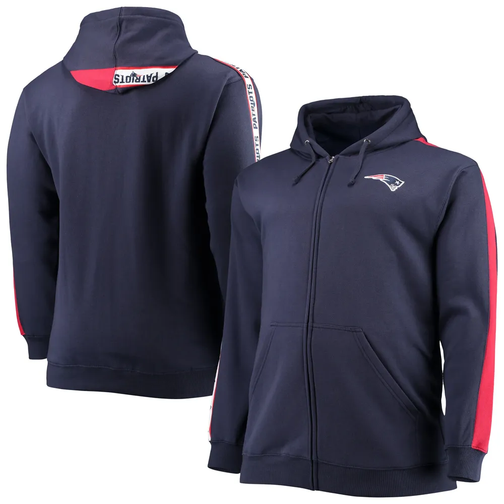 Lids New England Patriots Fanatics Branded Big & Tall Full-Zip Hoodie -  Navy