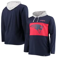 Men's Fanatics Branded Navy New England Patriots Long Sleeve Hoodie T-Shirt