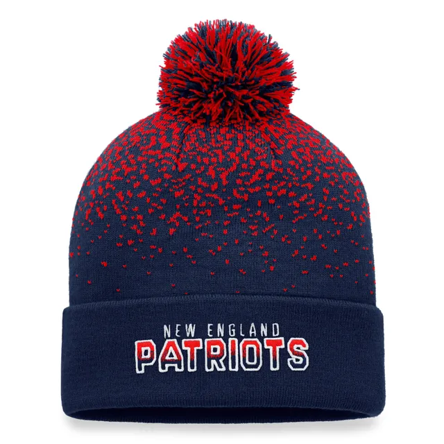 Lids New England Patriots Fanatics Branded Iconic Gradient Cuffed Knit Hat  with Pom - Navy