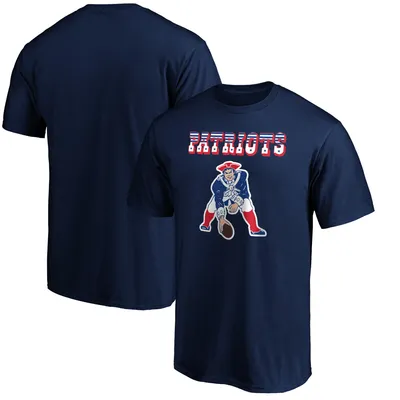 New England Patriots Fanatics Branded Logo Team Lockup T-Shirt - Navy
