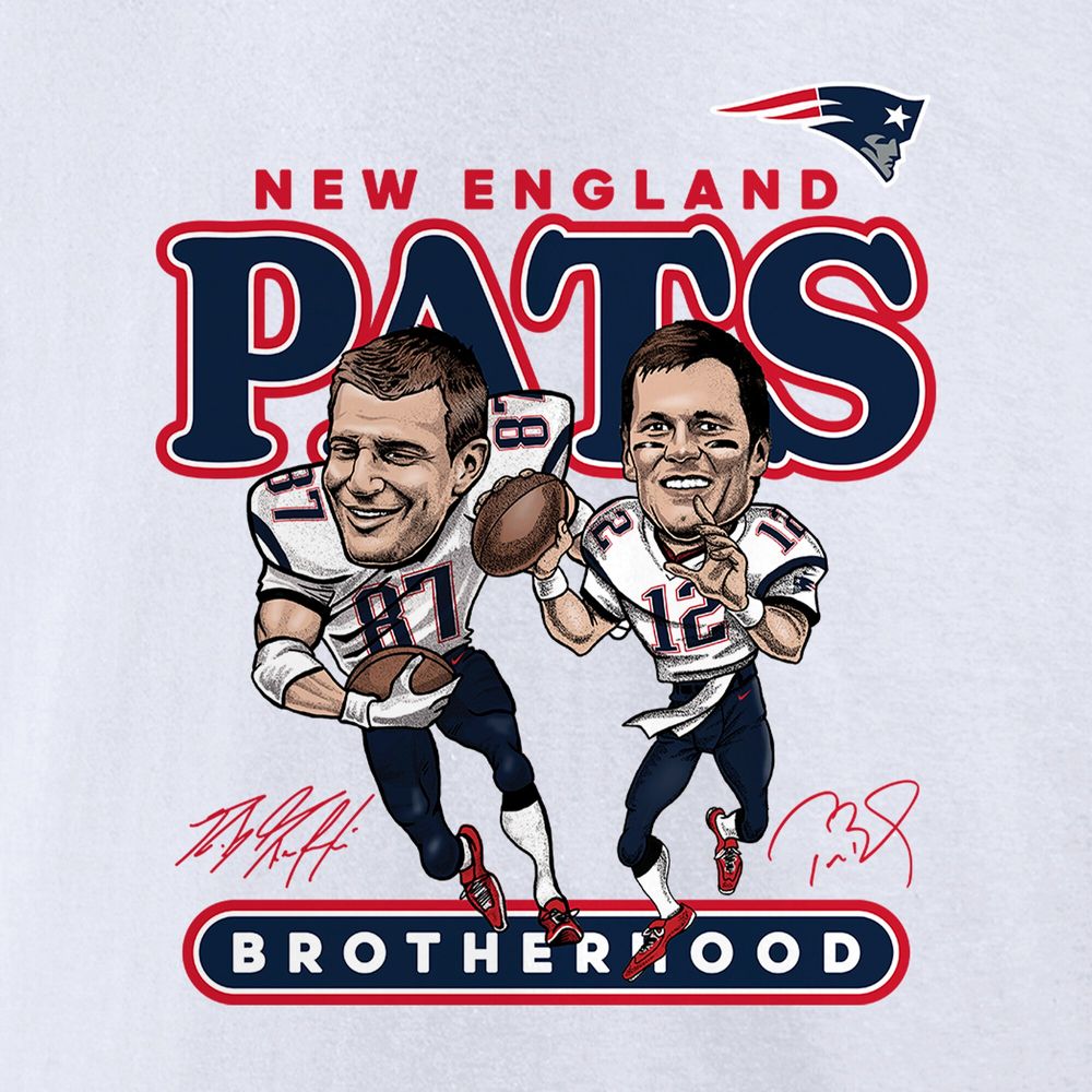 Fanatics Branded Men's Fanatics Branded Rob Gronkowski & Tom Brady White  New England Patriots - Duo T-Shirt