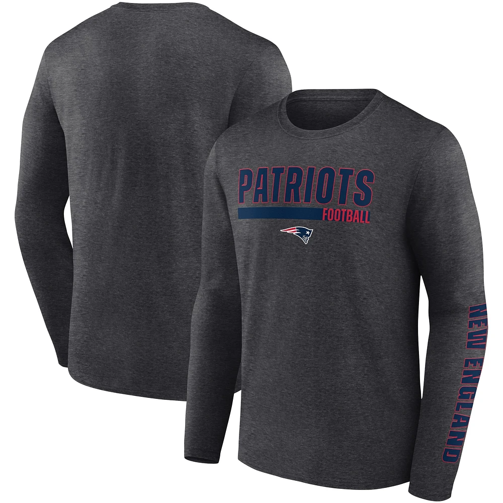 Men's Fanatics Charcoal New England Patriots Long Sleeve T-Shirt