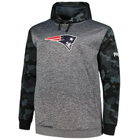 Men's Fanatics Heather Charcoal New England Patriots Big & Tall Camo Pullover Hoodie