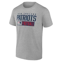 Men's Fanatics Heather Gray New England Patriots Box Pop T-Shirt