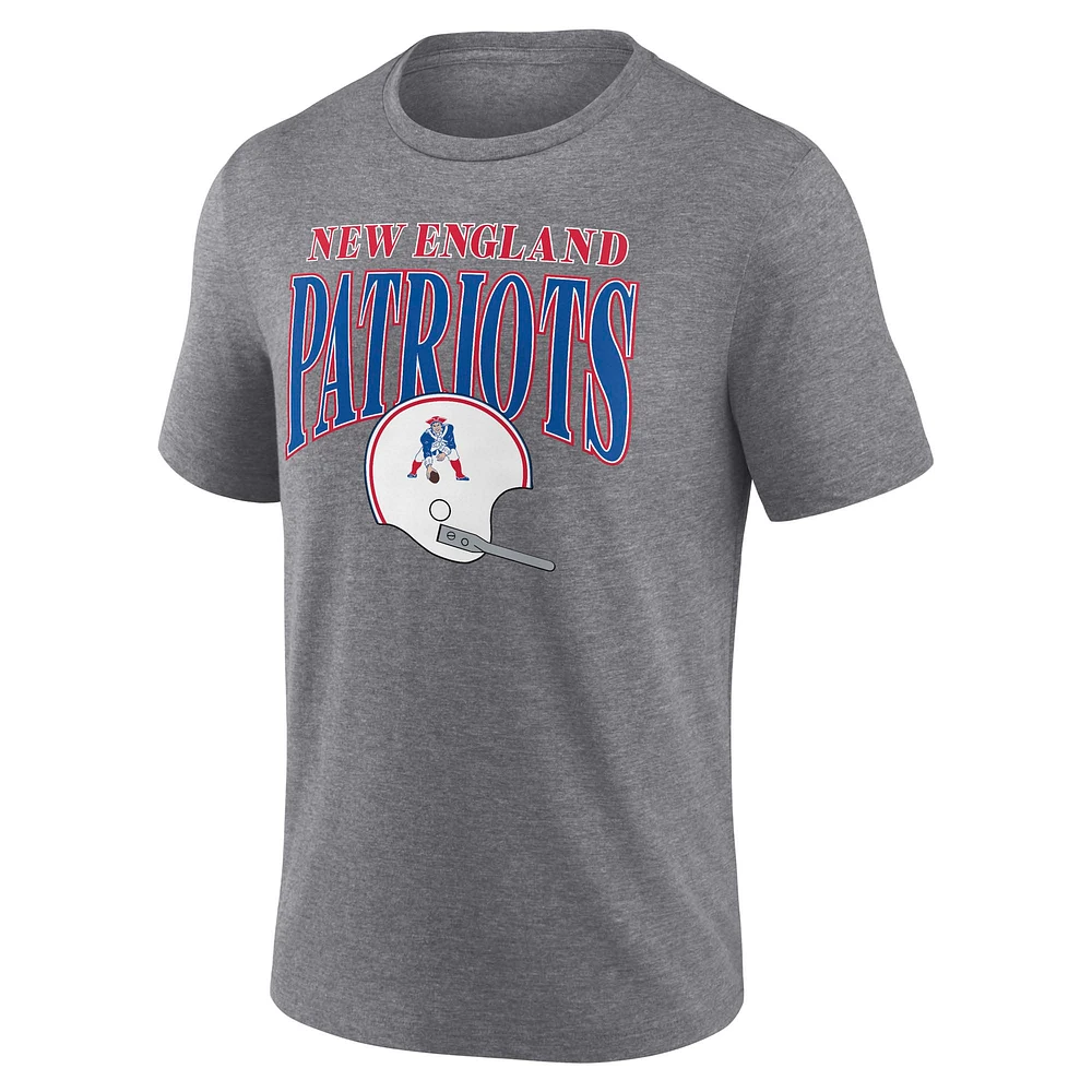 Men's Fanatics Heather Gray New England Patriots Go-Getter Tri-Blend T-Shirt