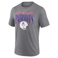 Men's Fanatics Heather Gray New England Patriots Go-Getter Tri-Blend T-Shirt