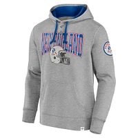 Sweat à capuche enfiler Fanatics Heather Grey New England Patriots pour hommes