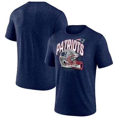 T-shirt à trois mélanges Fanatics Heathered Navy New England Patriots End Around pour hommes