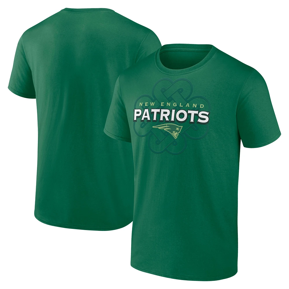 Men's Fanatics Kelly Green New England Patriots Celtic Luck T-Shirt