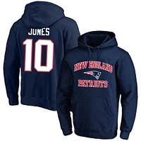 Men's Fanatics Mac Jones Navy New England Patriots Big & Tall Fleece Name Number Pullover Hoodie