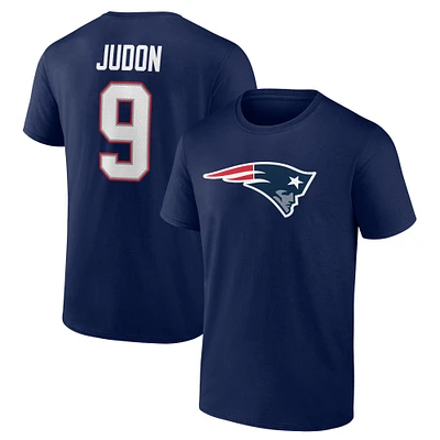 Fanatics pour hommes Matthew Judon Navy New England Patriots Player Icon Nom et numéro - T-shirt