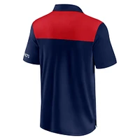 Men's Fanatics  Navy/Red New England Patriots Colorblock Polo