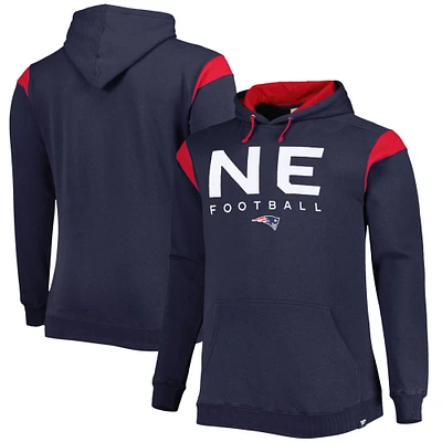 Sweat à capuche Fanatics Navy New England Patriots Big & Tall Call the Shots pour hommes