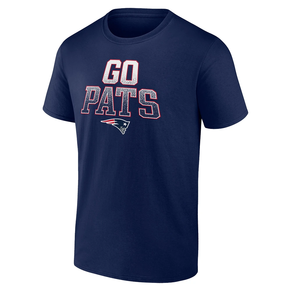 Men's Fanatics Navy New England Patriots Big & Tall Go Pats Statement T-Shirt