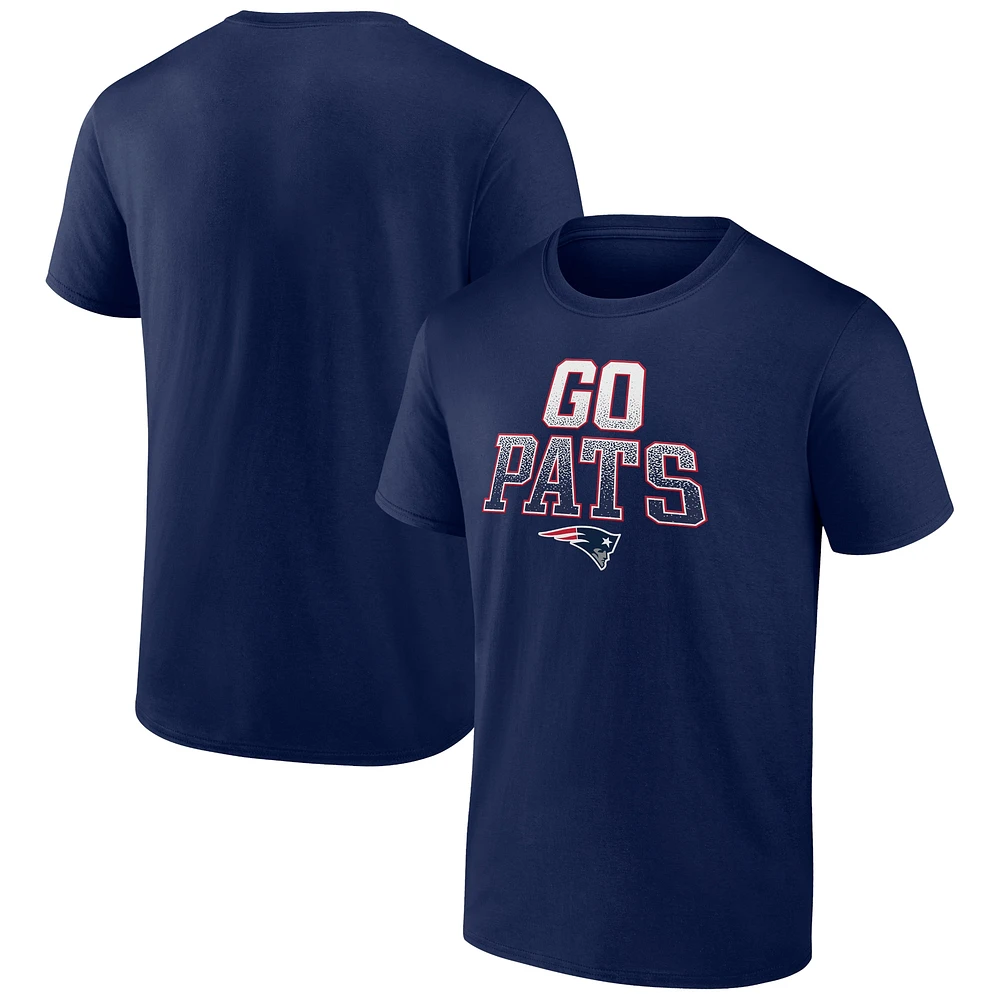 Men's Fanatics Navy New England Patriots Big & Tall Go Pats Statement T-Shirt