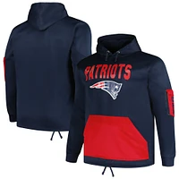 Men's Fanatics  Navy New England Patriots Big & Tall Pullover Hoodie