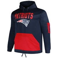 Men's Fanatics  Navy New England Patriots Big & Tall Pullover Hoodie