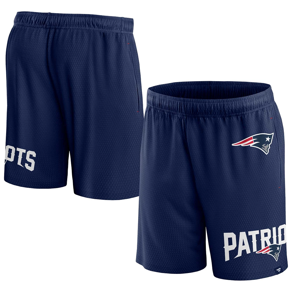 Fanatics Navy New England Patriots Clincher pour hommes - Short