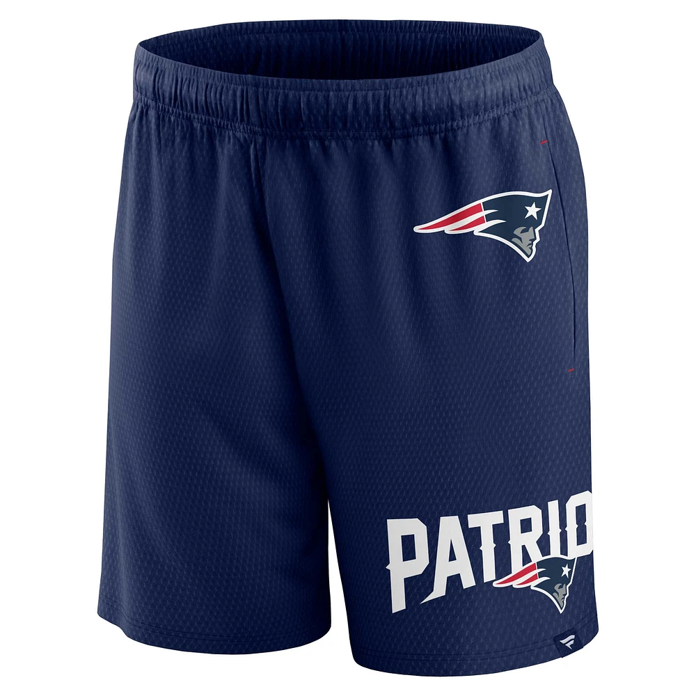 Fanatics Navy New England Patriots Clincher pour hommes - Short