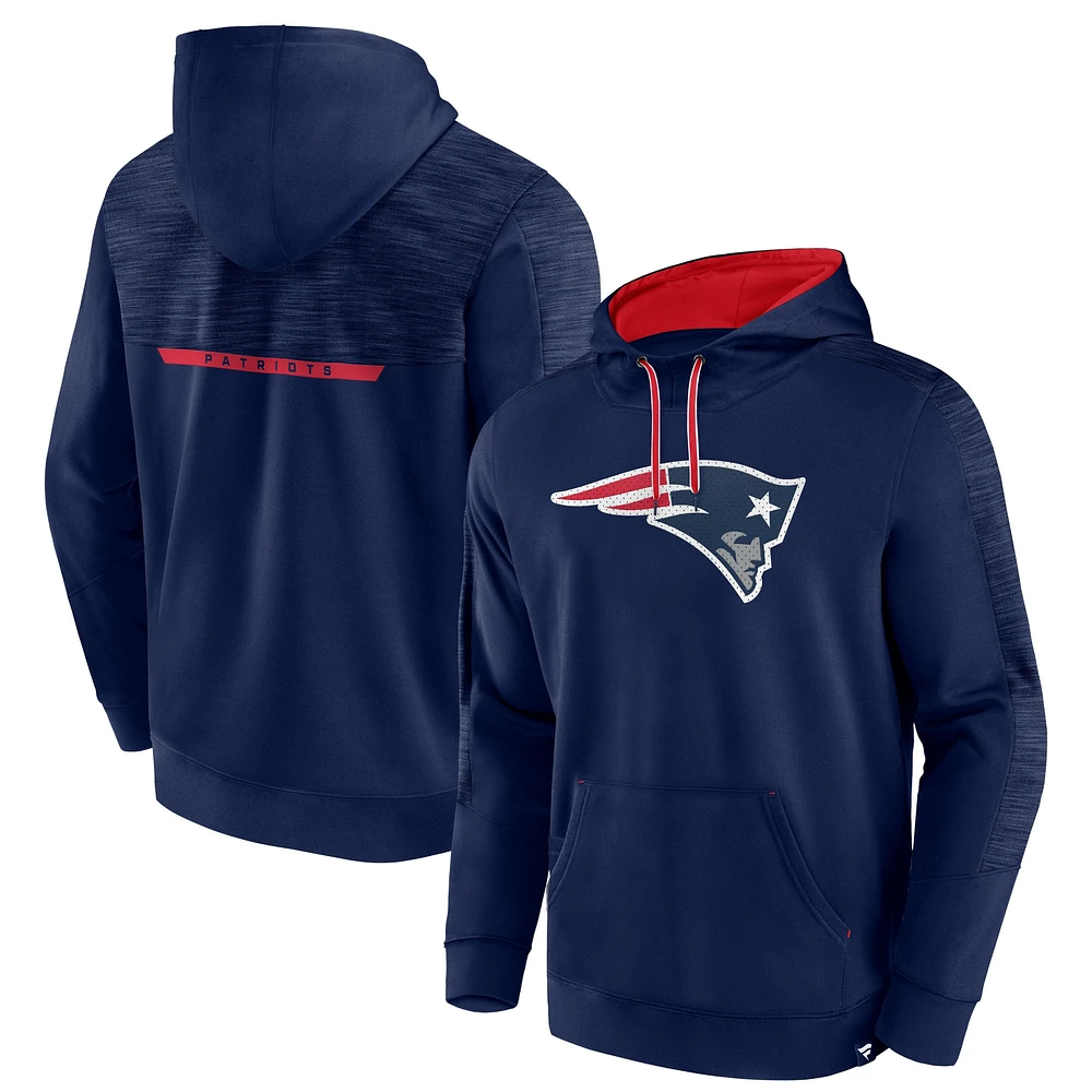 Men's Fanatics Navy New England Patriots Defender Evo Pullover Hoodie