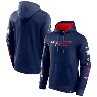 Men's Fanatics Navy New England Patriots Extra Innings Pullover Hoodie