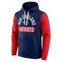 Men's Fanatics Navy New England Patriots Extra Point Pullover Hoodie