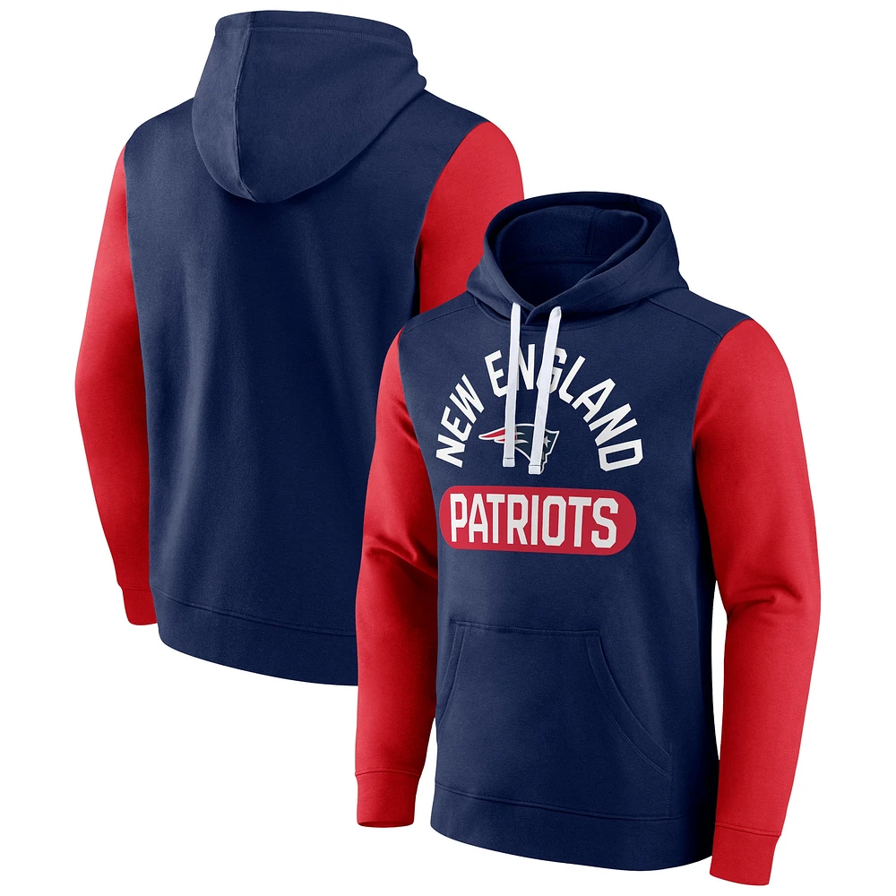 Sweat à capuche Extra Point Fanatics pour hommes, bleu marine, New England Patriots