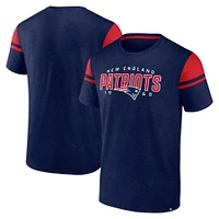 T-shirt bleu marine Fanatics New England Patriots Old School Play Slub pour hommes