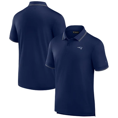 Polo piqué fanatiques bleu marine New England Patriots pour hommes