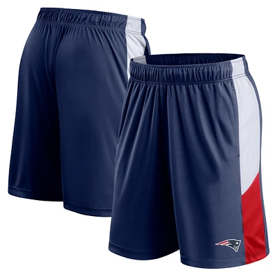 Short bleu marine Fanatics New England Patriots Prep Colorblock pour hommes