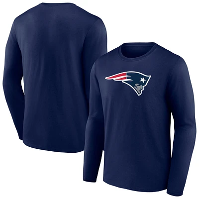 Men's Fanatics Navy New England Patriots Primary Logo Long Sleeve T-Shirt