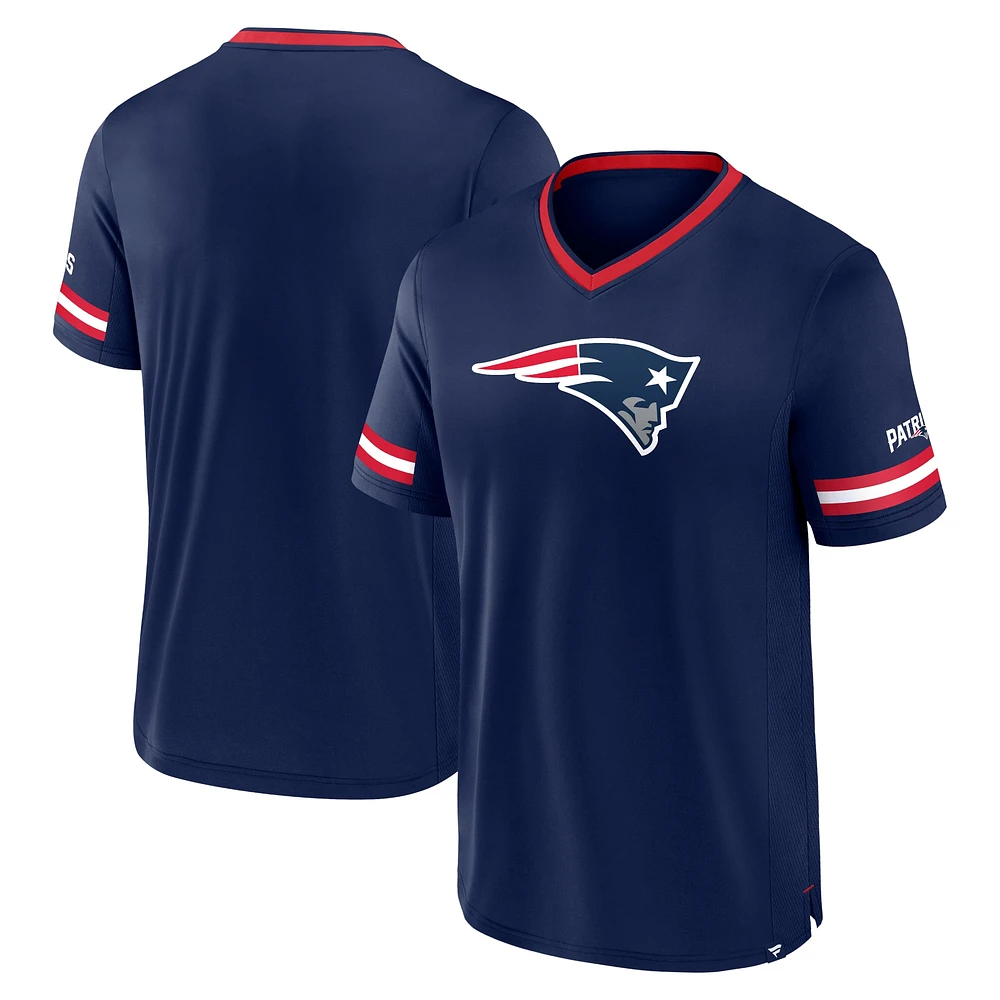 T-shirt à rayures pour homme Fanatics Navy New England Patriots