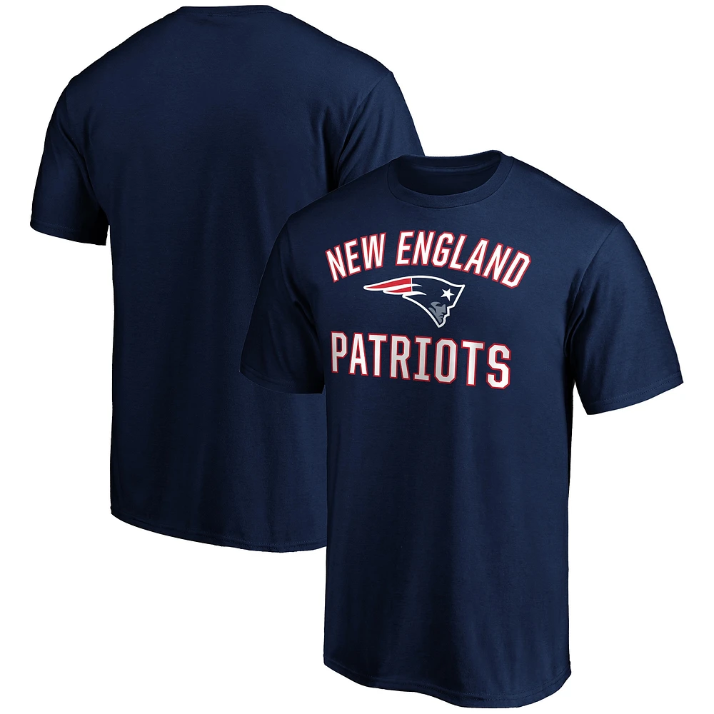 T-shirt bleu marine Fanatics New England Patriots Victory Arch pour hommes