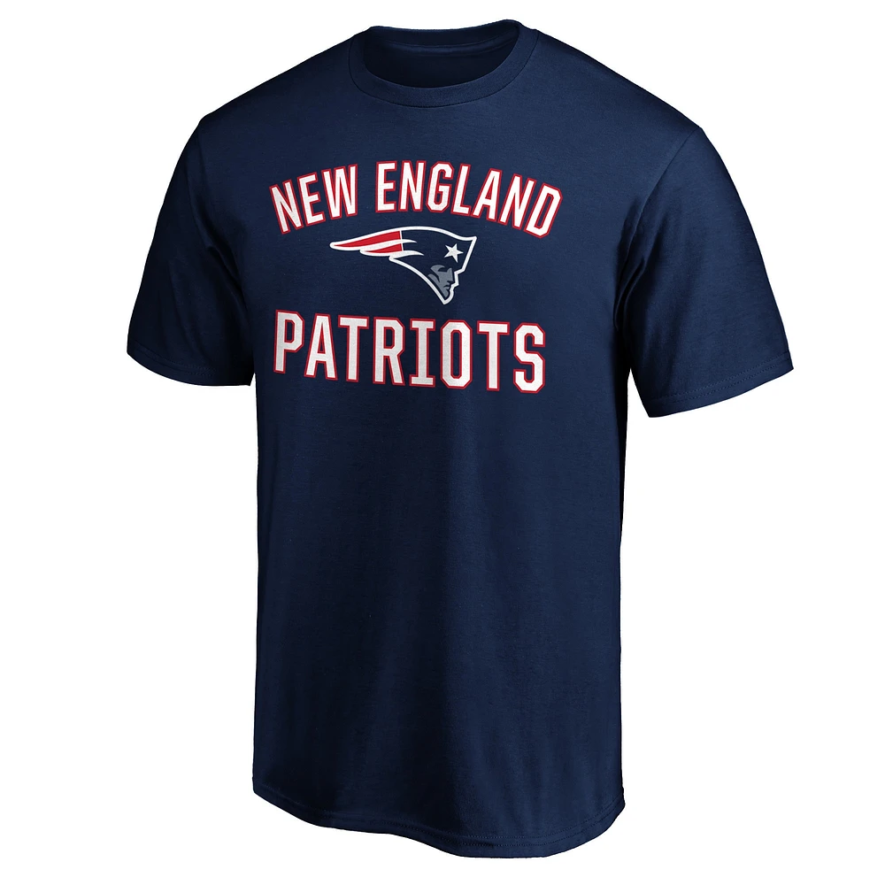 T-shirt bleu marine Fanatics New England Patriots Victory Arch pour hommes