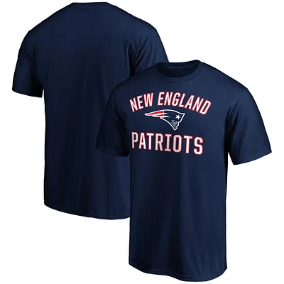 T-shirt bleu marine Fanatics New England Patriots Victory Arch pour hommes