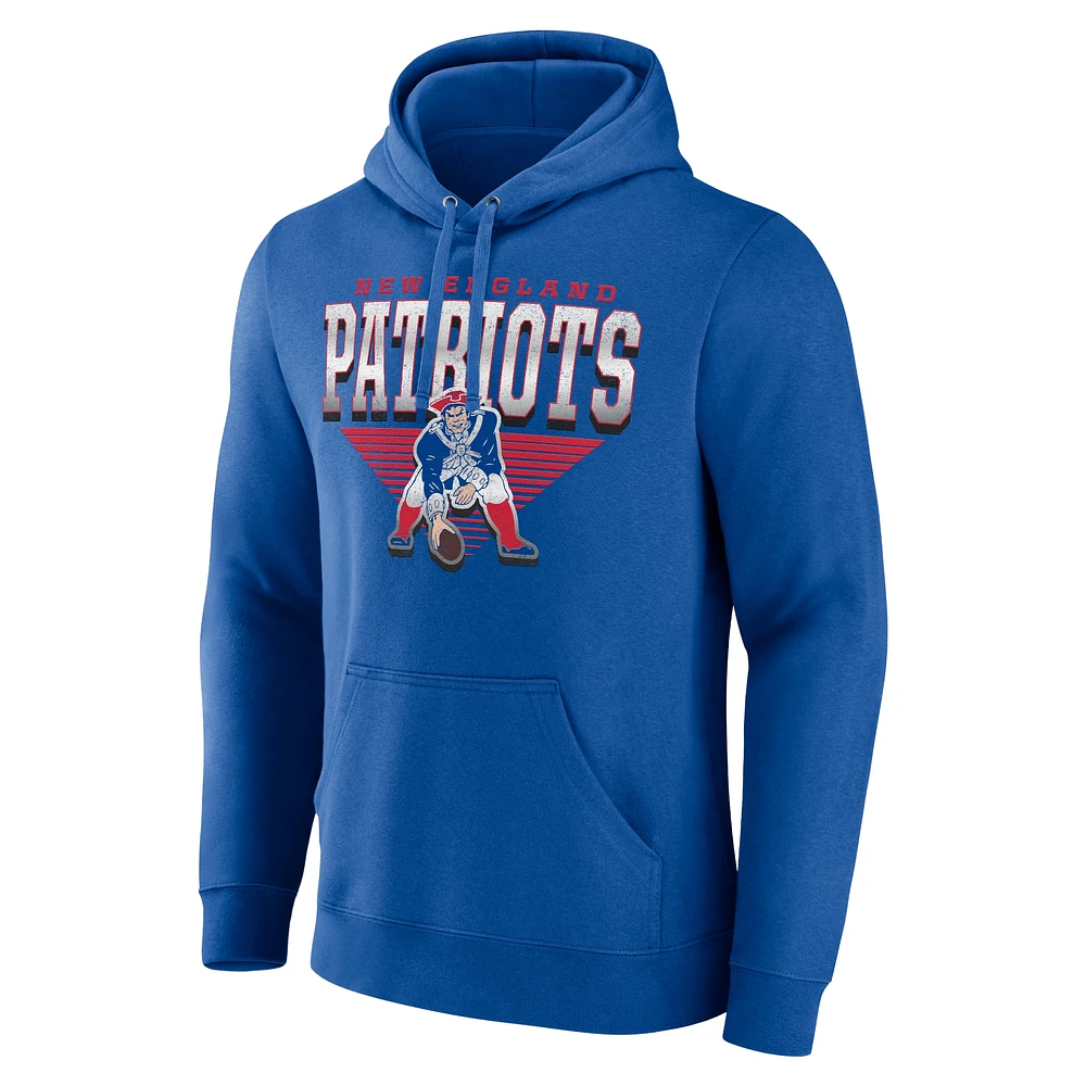 Sweat à capuche géométrique chromé Fanatics Royal New England Patriots pour hommes