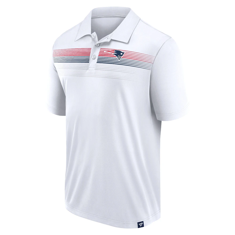 Polo blanc Interlock Victory For Us des New England Patriots Fanatics pour hommes