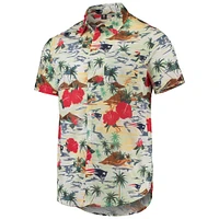 Chemise boutonnée à fleurs FOCO New England Patriots Paradise pour homme