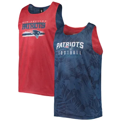 New England Patriots FOCO Floral Reversible Mesh Tank Top - Navy