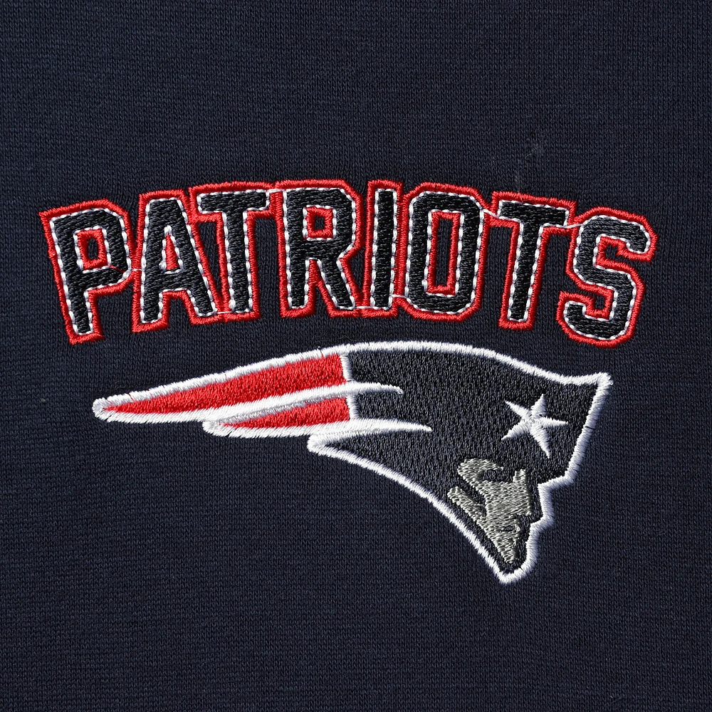 FOCO Navy New England Patriots Pocket Pullover Sweater Homme