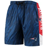 Short en maille statique FOCO New England Patriots pour homme, bleu marine